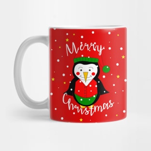 MERRY Christmas Penguin Mug